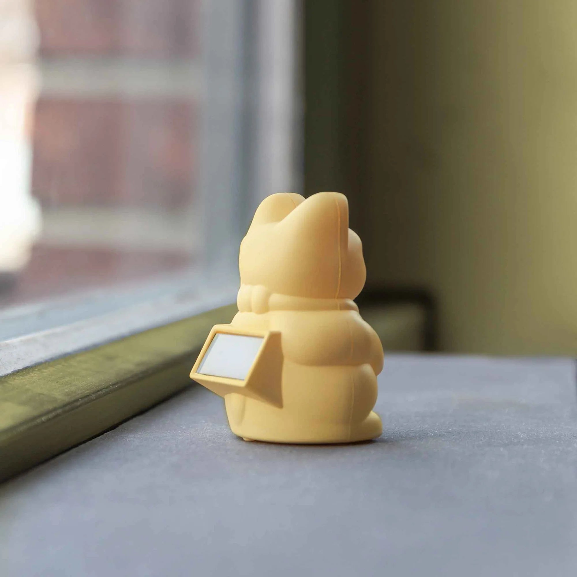 WINKEKATZE SOLAR GELB - WOHLSTAND LUCKY CAT