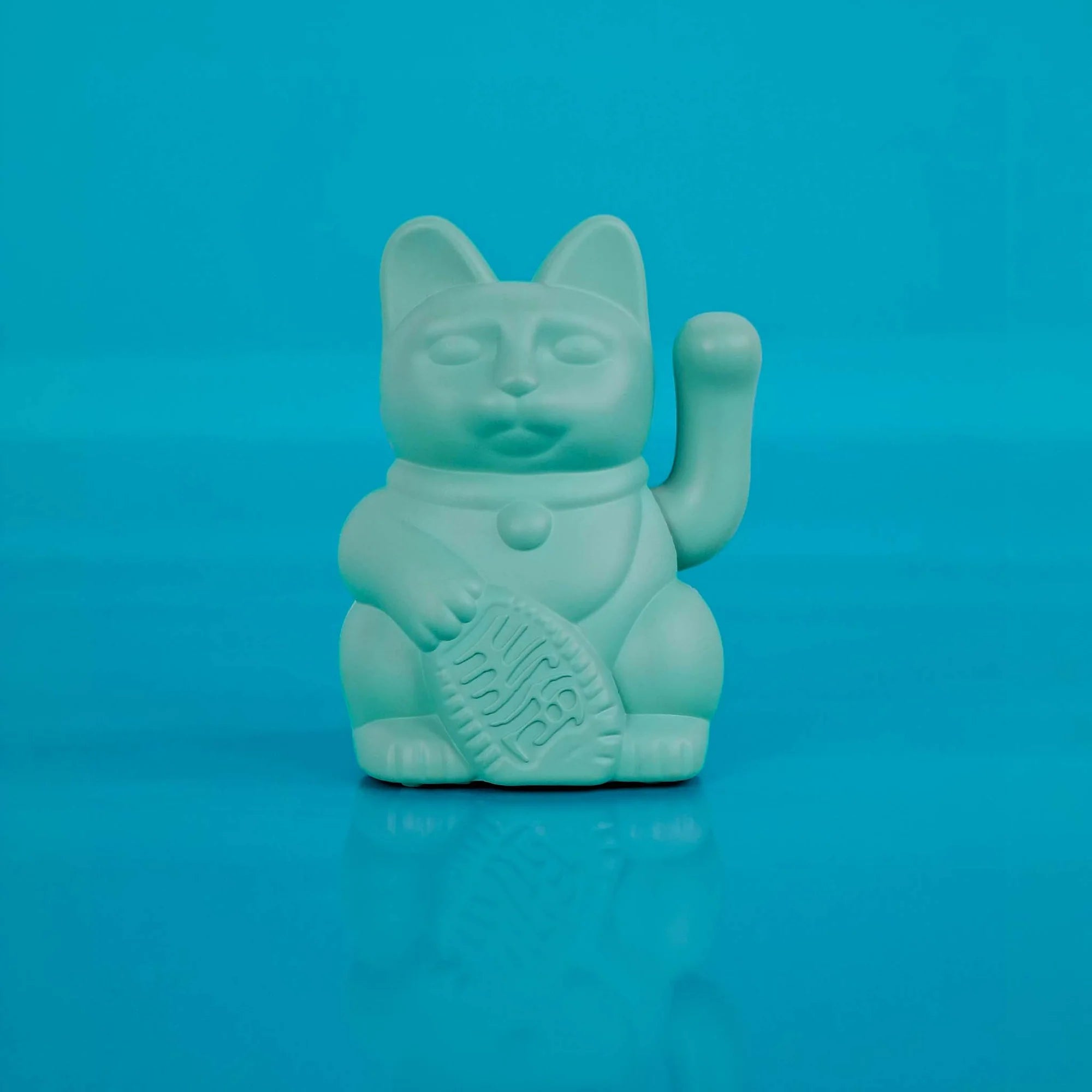 WINKEKATZE SOLAR TURQUOISE - FRIENDSHIP LUCKY CAT
