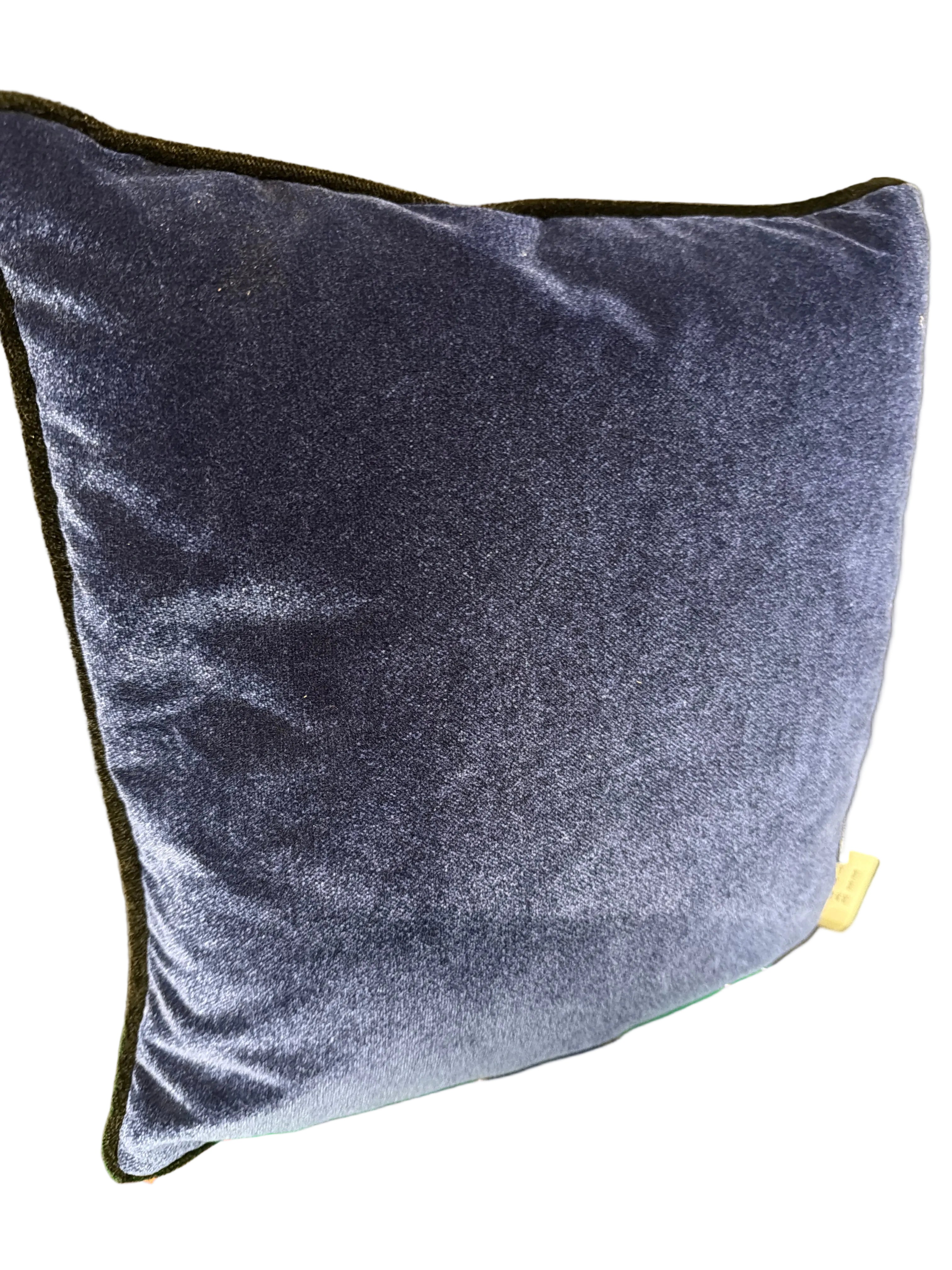 Kussen van ruw leer 40x40cm "Cloud Royal"