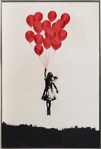 Acrylgemälde Girl Balloon 60x90cm