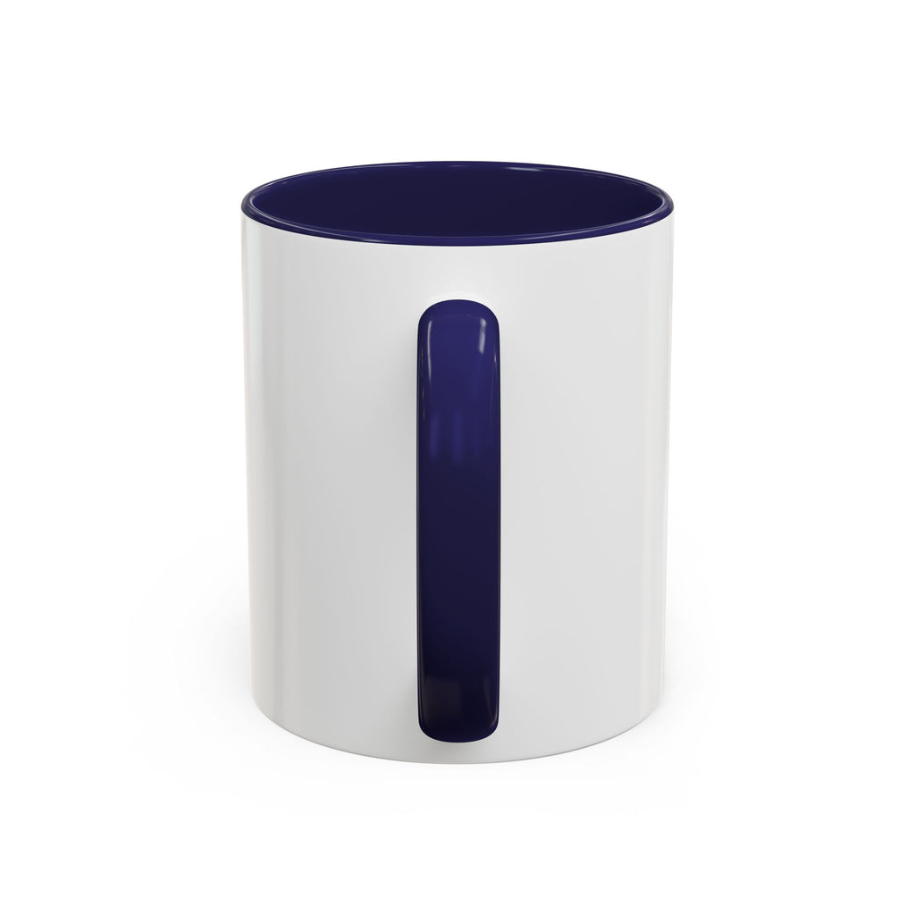 Blauwe mok met bloemenhart | Decoratieve koffiemok 325 ml 440 ml
