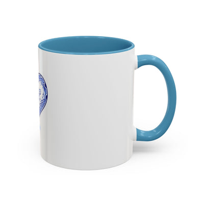 Blue Floral Heart Mug | Accent Coffee Mug 11oz 15oz