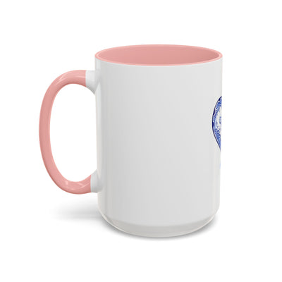 Blue Floral Heart Mug | Accent Coffee Mug 11oz 15oz