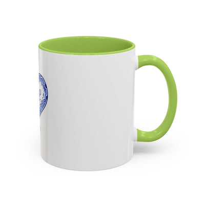 Blue Floral Heart Mug | Accent Coffee Mug 11oz 15oz