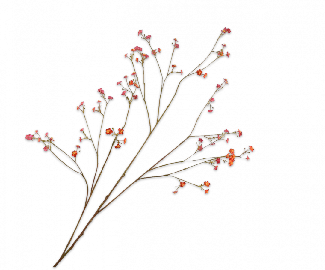 VERGISSMEINNIC ZWEIG ROT/OR 132 CM