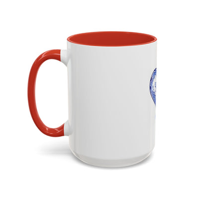 Blue Floral Heart Mug | Accent Coffee Mug 11oz 15oz