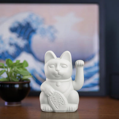 WINKEKATZE SOLAR WHITE - PEACE LUCKY CAT