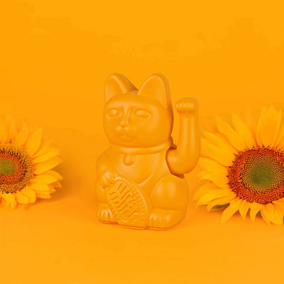 WINKEKATZE SOLAR DEEP GELB - FREUDE LUCKY CAT (Copy)