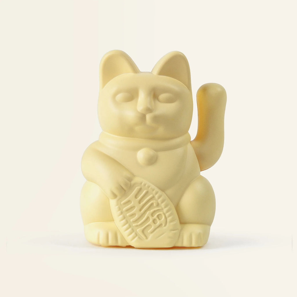 WINKEKATZE SOLAR GELB - WOHLSTAND LUCKY CAT