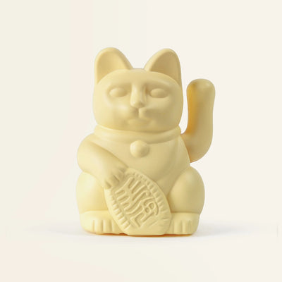 WINKEKATZE SOLAR GELB - WOHLSTAND LUCKY CAT