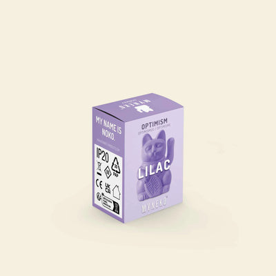WINKEKATZE SOLAR LILA - PEACE LUCKY CAT