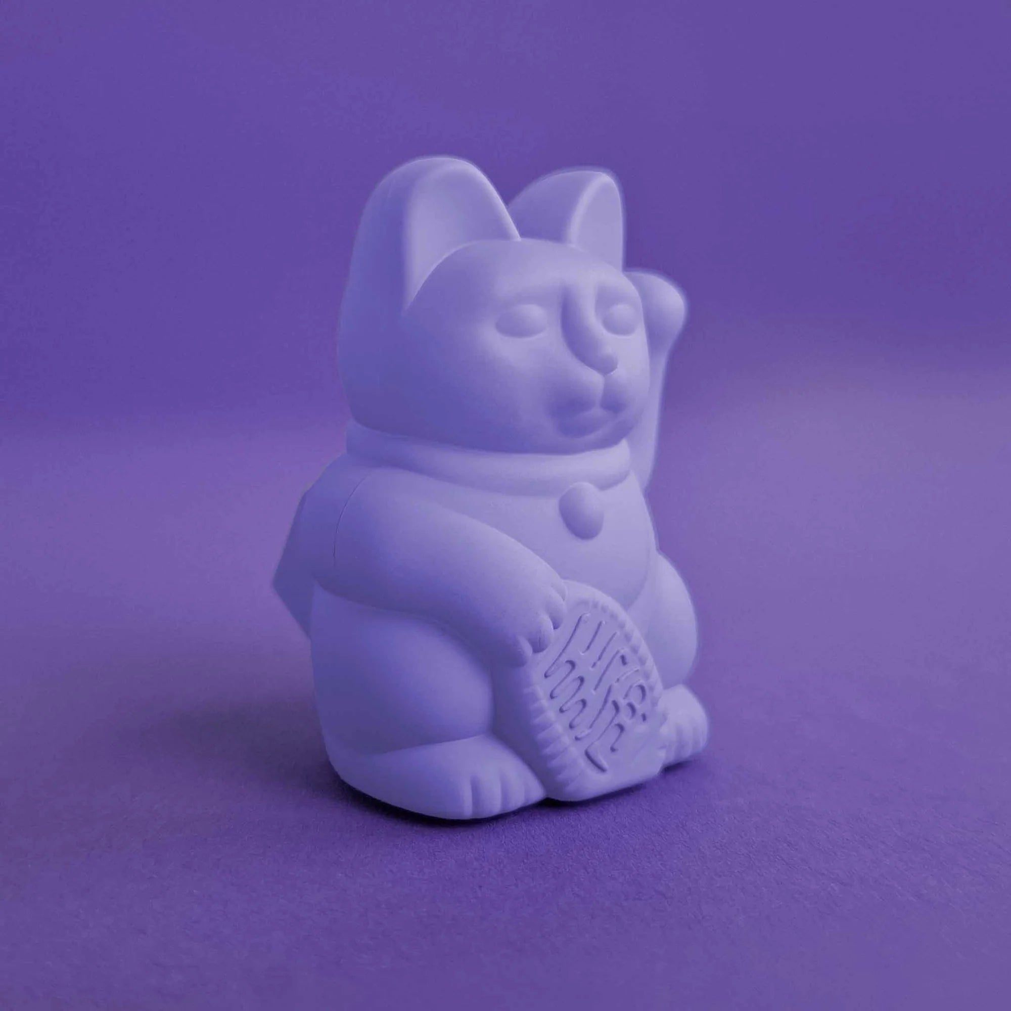 WINKEKATZE SOLAR LILA - PEACE LUCKY CAT