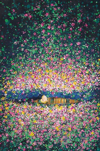 Acrylic painting Float Q 80x120 356634