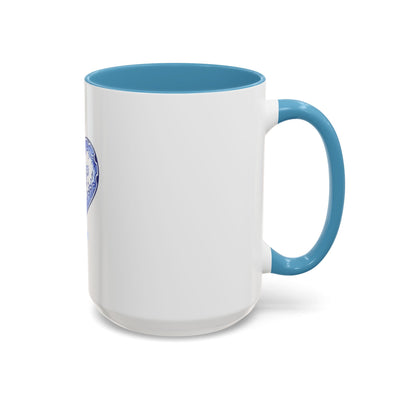Blue Floral Heart Mug | Accent Coffee Mug 11oz 15oz