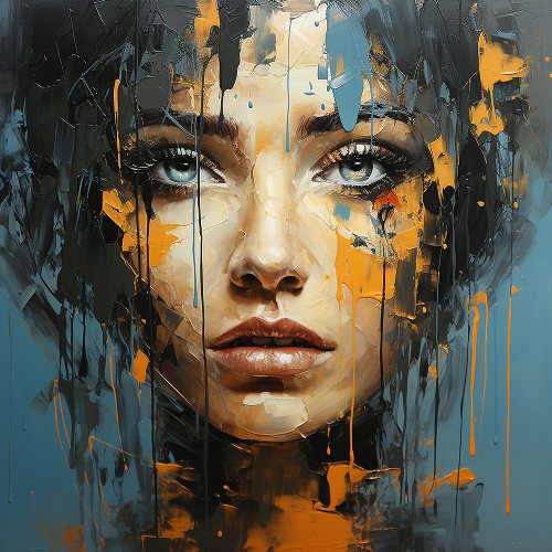 Kunstdruck ALU Girl front  95x95.414306