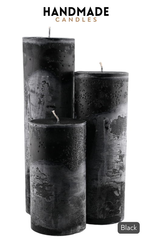 Zylinder Kerzen - Black
