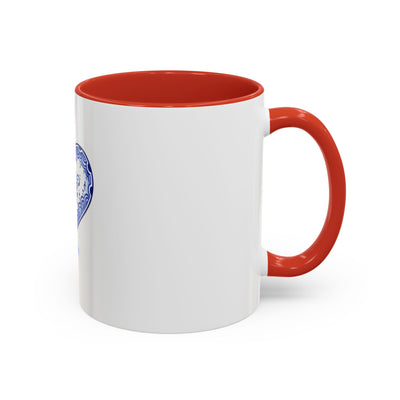 Blue Floral Heart Mug | Accent Coffee Mug 11oz 15oz