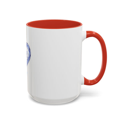 Blue Floral Heart Mug | Accent Coffee Mug 11oz 15oz