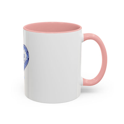 Blue Floral Heart Mug | Accent Coffee Mug 11oz 15oz