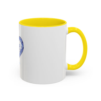 Blue Floral Heart Mug | Accent Coffee Mug 11oz 15oz