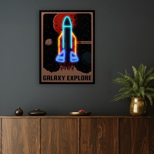 LED Illuminated Picture Rocket 60x80 754242