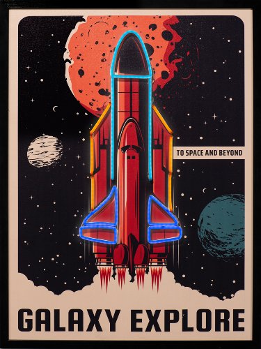 LED Illuminated Picture Rocket 60x80 754242