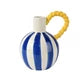 Vase Steingut blau