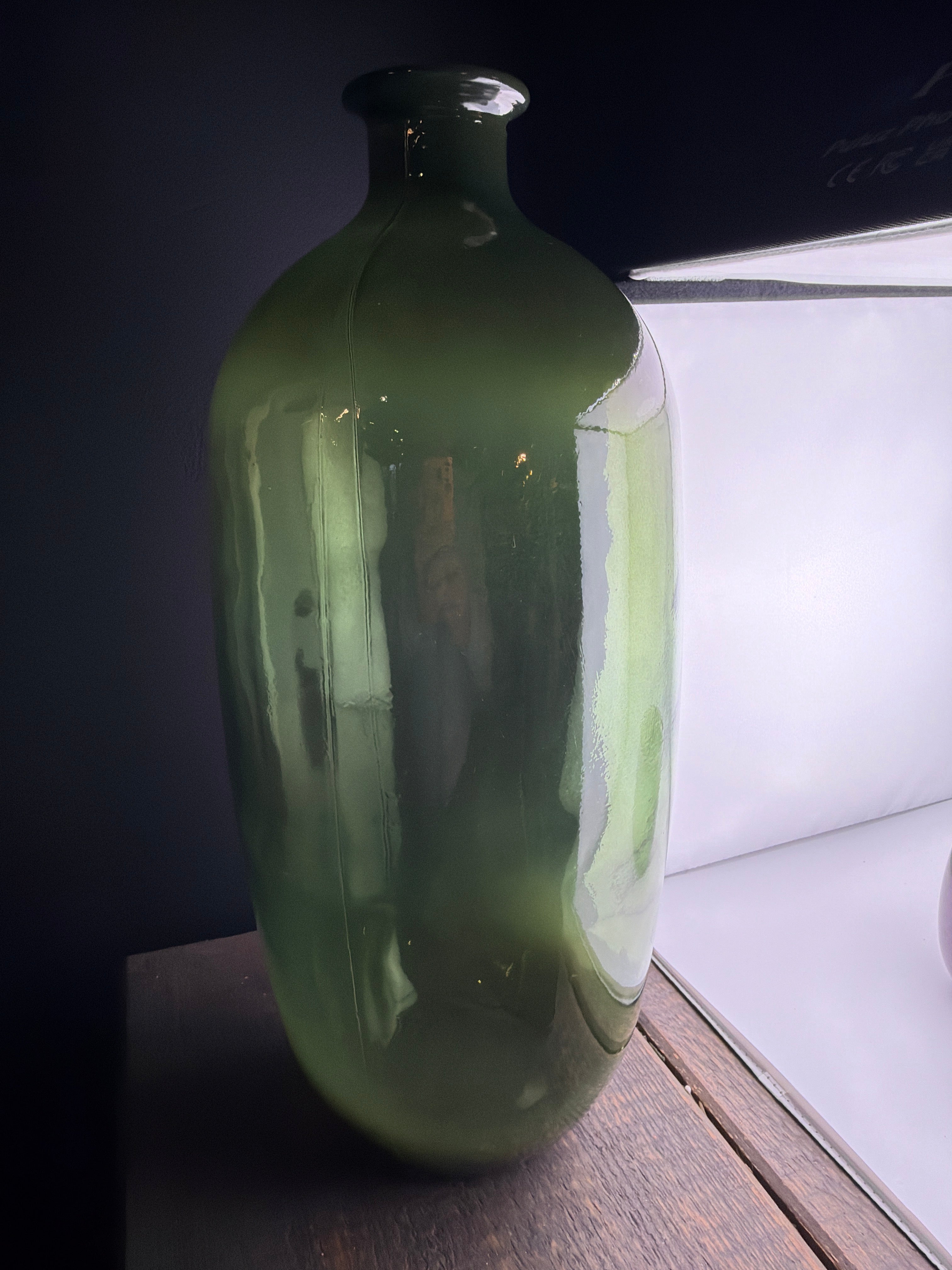 Vase green h45cm d21cm