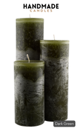 Zylinder Kerzen - Dark Green
