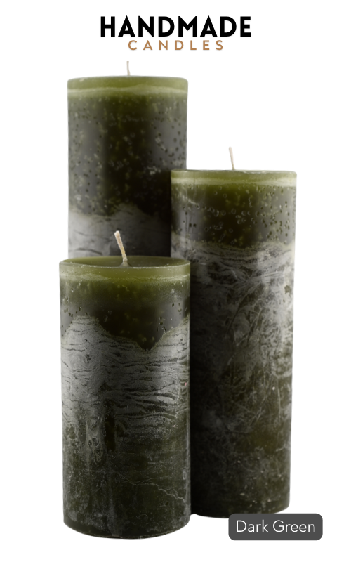 Zylinder Kerzen - Dark Green