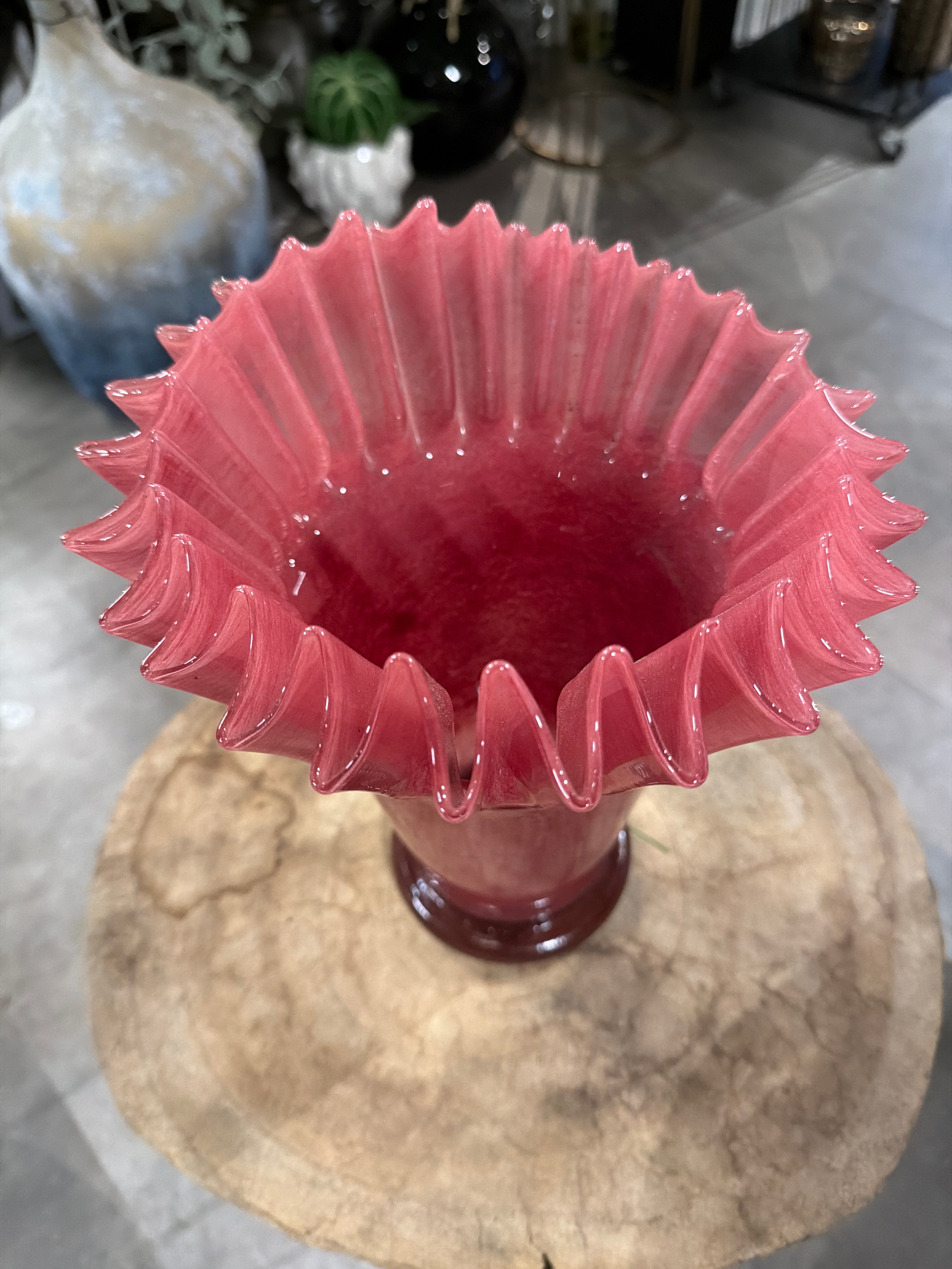 Vase old rose h30cm d23cm