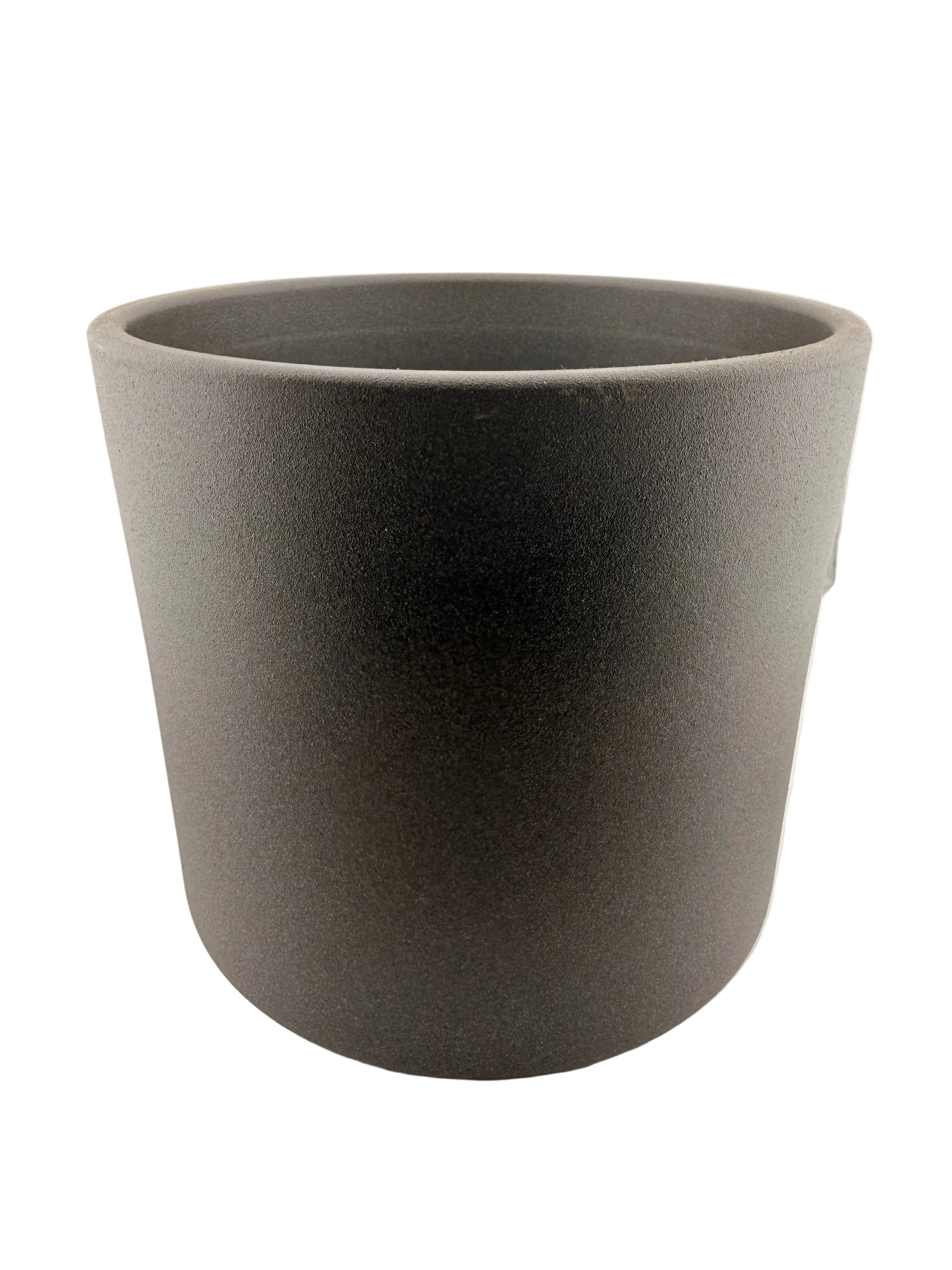 Pot dark grey H17.5cm D19.5cm