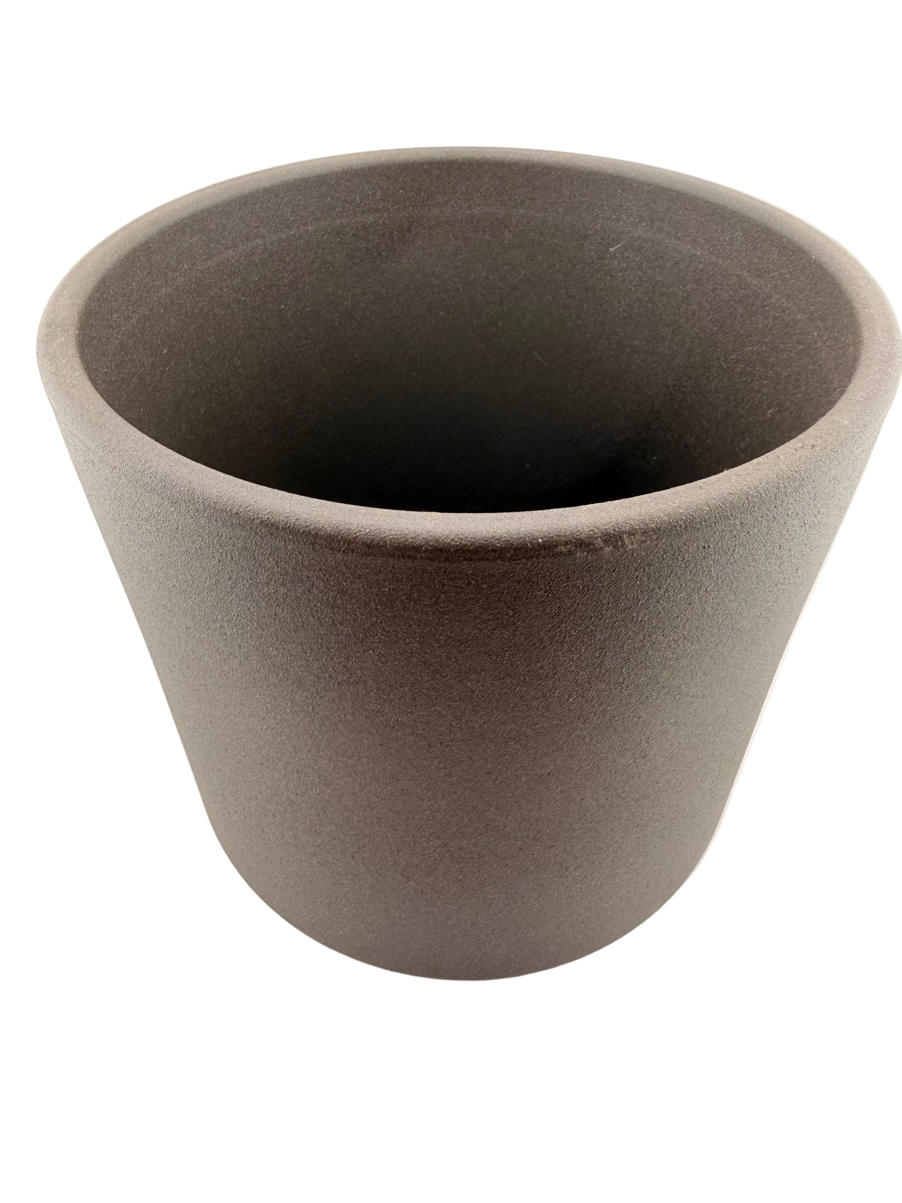 Pot dark grey H17.5cm D19.5cm
