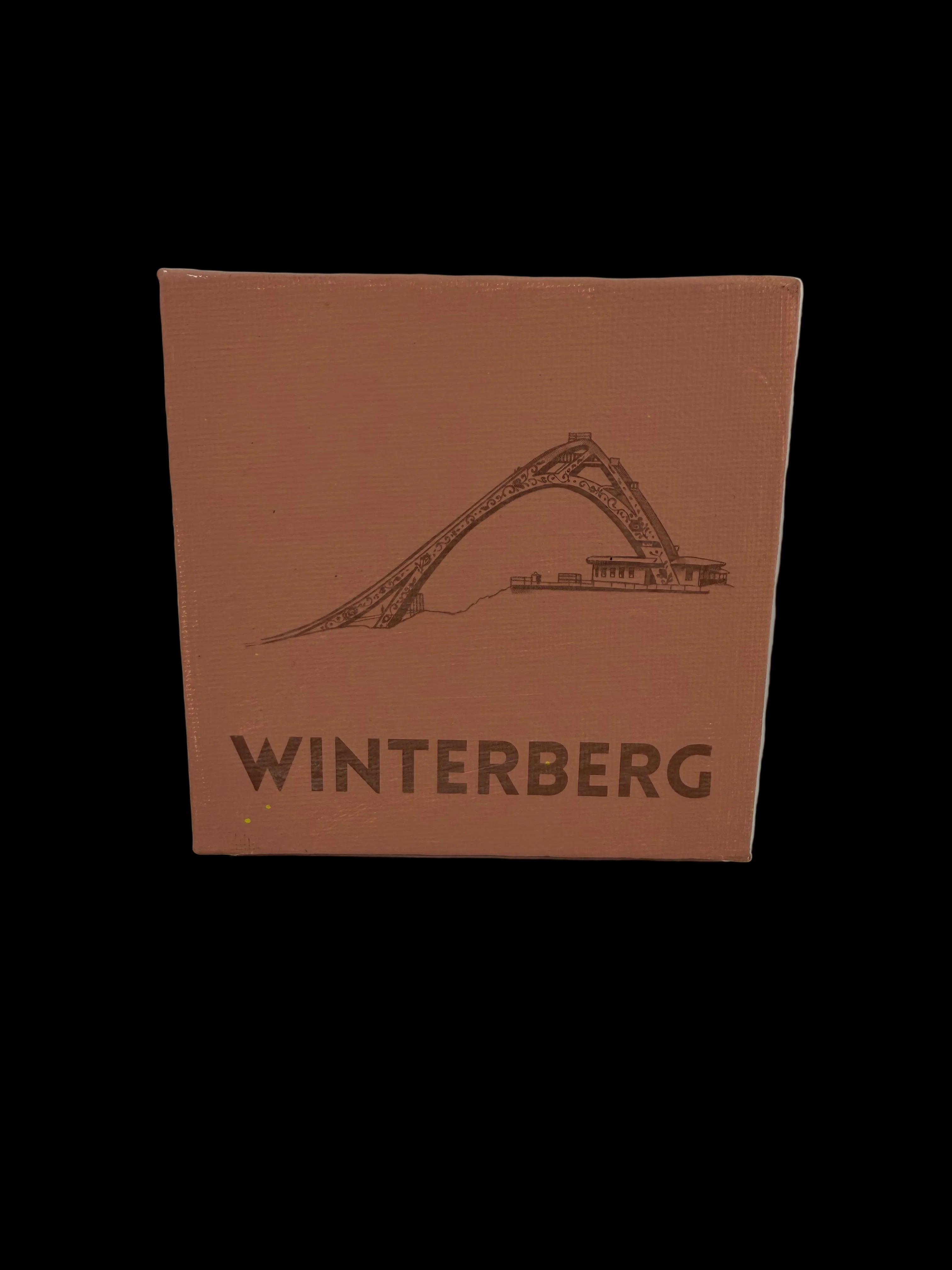 Winterberg auf Canvas - Unikate Handmade - 10x10cm