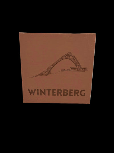 Winterberg auf Canvas - Unikate Handmade - 10x10cm
