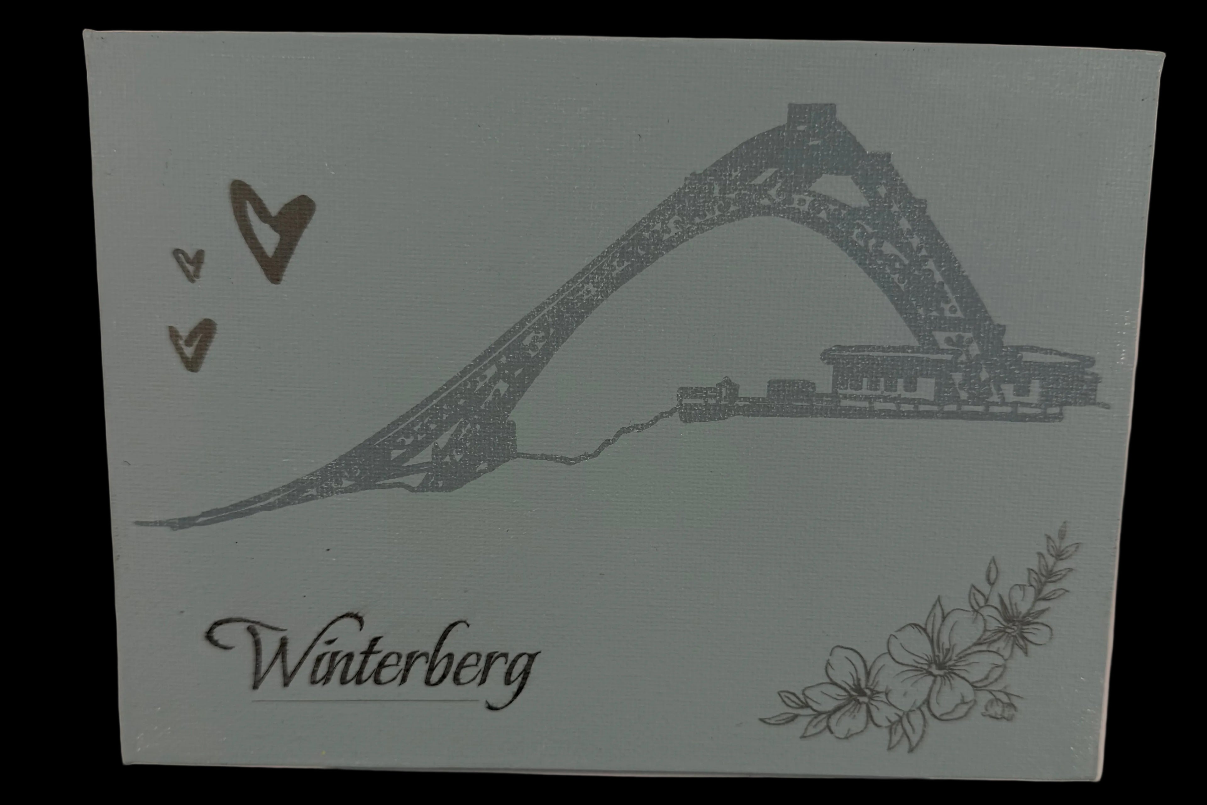 Winterberg on Canvas - Unique Handmade Pieces - 13x18cm