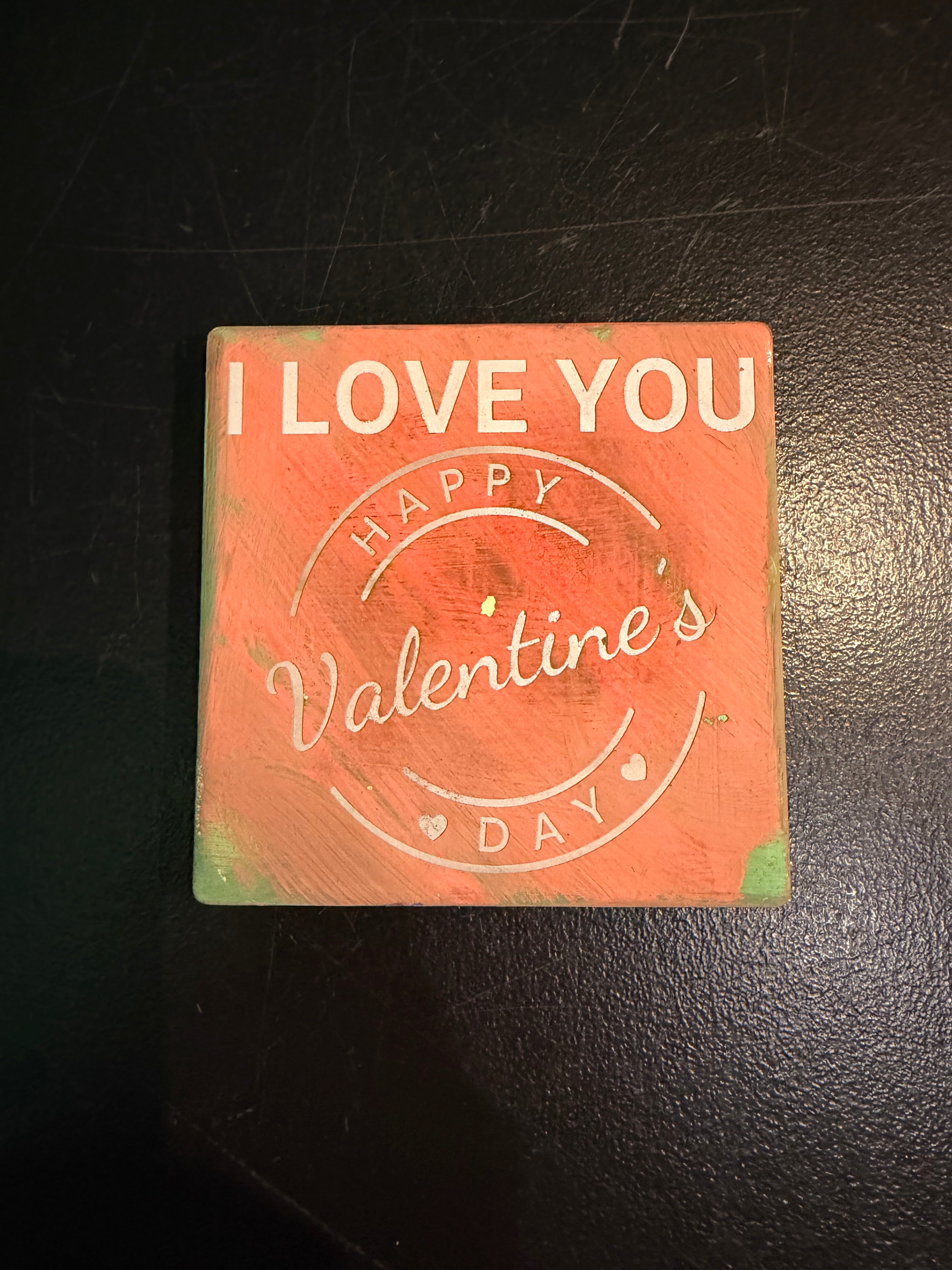 I LOVE YOU Fleece - Unique Handmade - 10x10cm