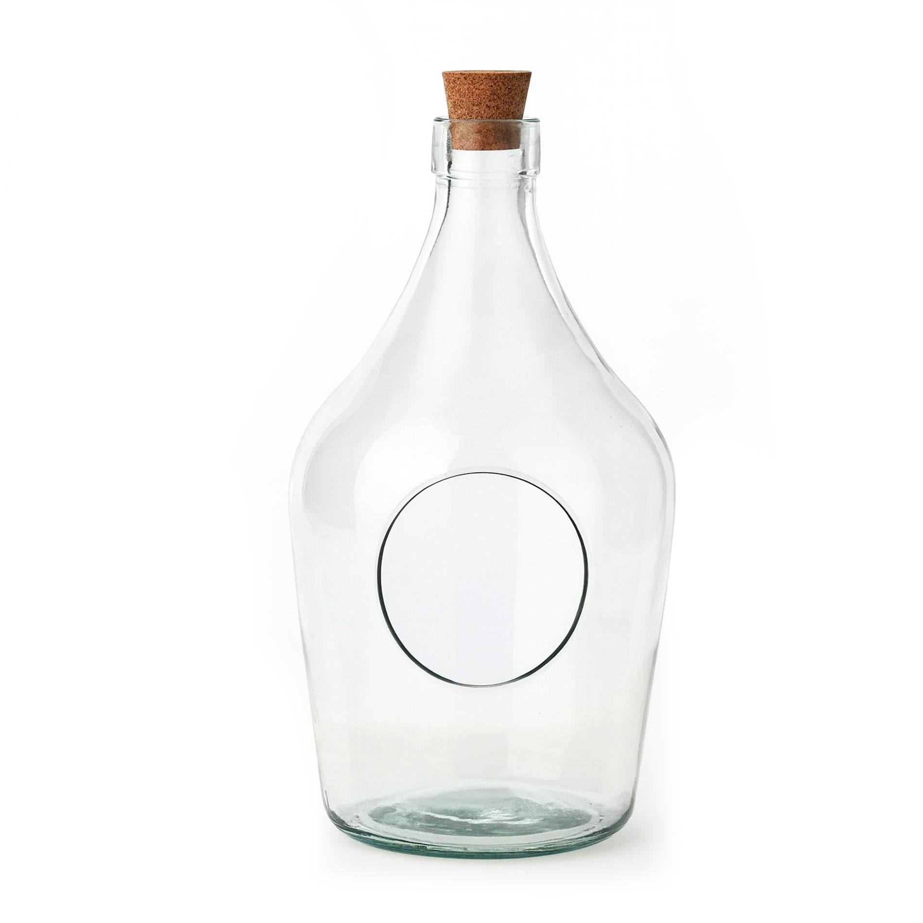 Open terrarium fles 3 liter - Open Bottle garden - Glas met kurk